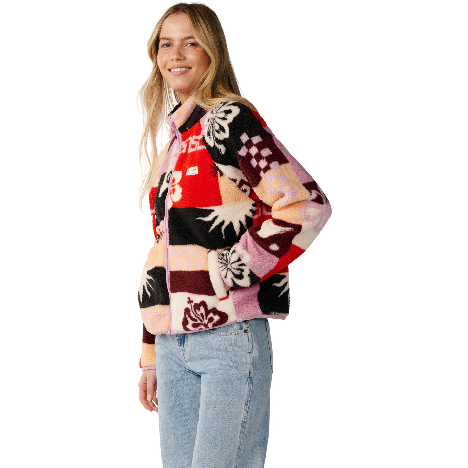 2026 Rip Curl Womens Party Pack Zip Through Polar Fleece 0EGWFL - Multi